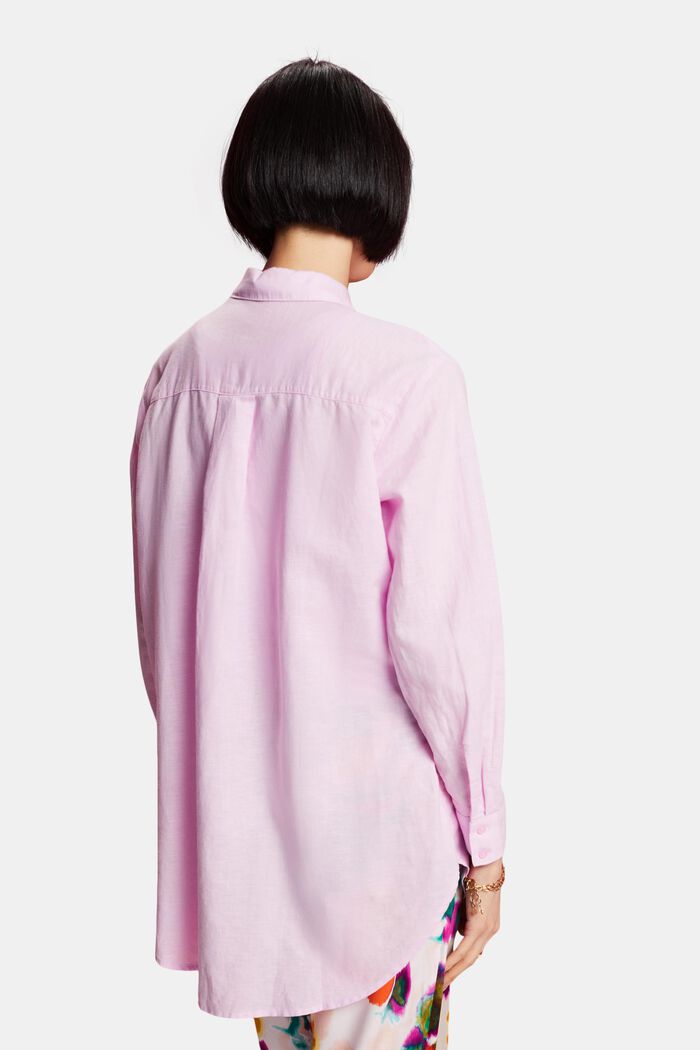 Linen-Cotton Shirt, PINK, detail image number 3