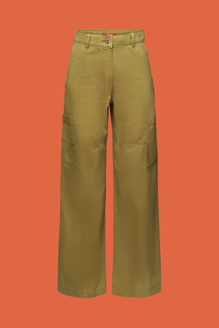 Wide-Leg Cargo Pants, LIGHT KHAKI, detail image number 5