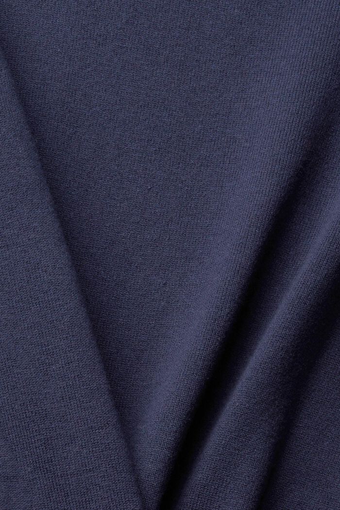 Knee-length knitted dress, NAVY, detail image number 1