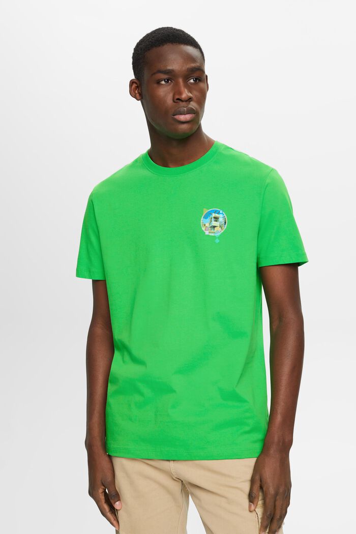 ESPRIT fit cotton t-shirt with small print at our online shop