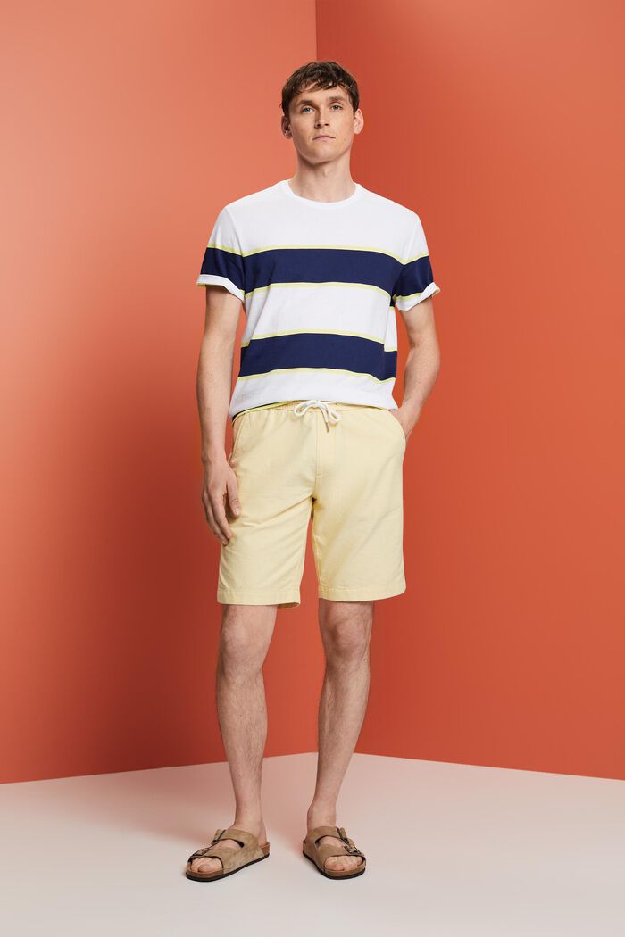 Pull-on twill shorts, 100% cotton, DUSTY YELLOW, detail image number 5