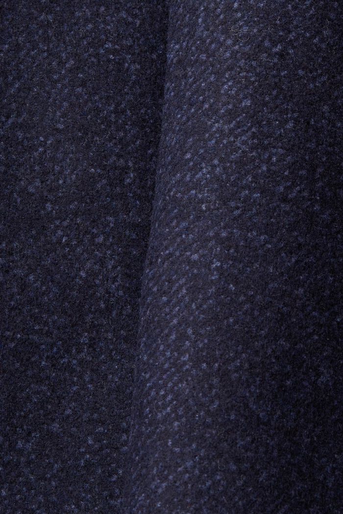 Padded wool blend coat with detachable lining, DARK BLUE, detail image number 5