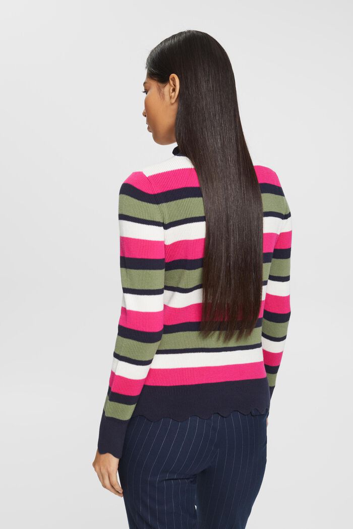 Striped jumper, PINK FUCHSIA, detail image number 3