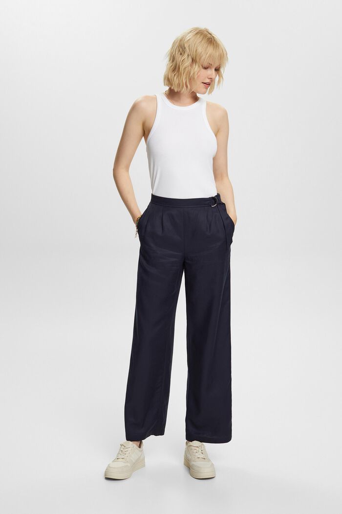 ESPRIT - Belted Woven Wide Leg Pants at our online shop