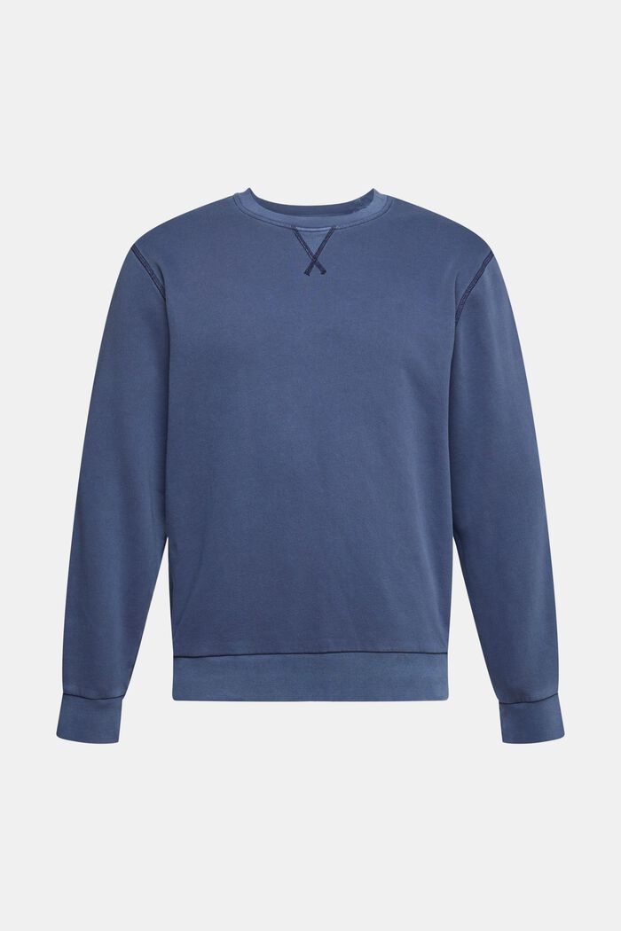 Plain regular fit sweatshirt, NAVY, detail image number 2