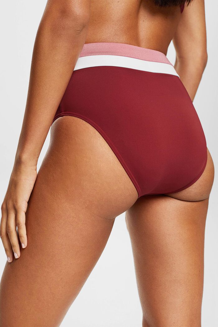 ESPRIT - Tri-colour high-rise bikini bottoms at our online shop
