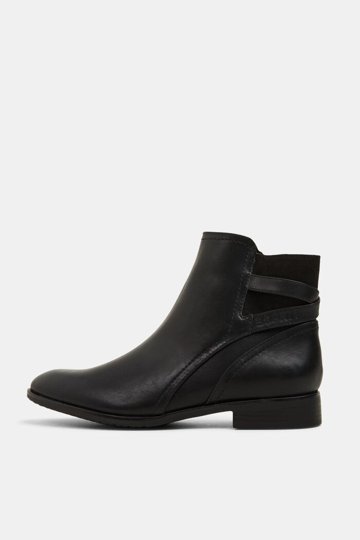 Faux leather ankle boots