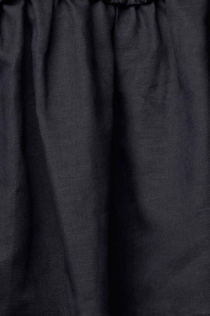 Mini skirt made of blended linen, BLACK, detail image number 5