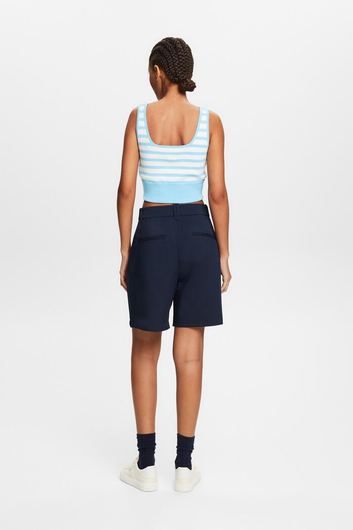 Pleated Bermuda Shorts, NAVY, detail image number 2