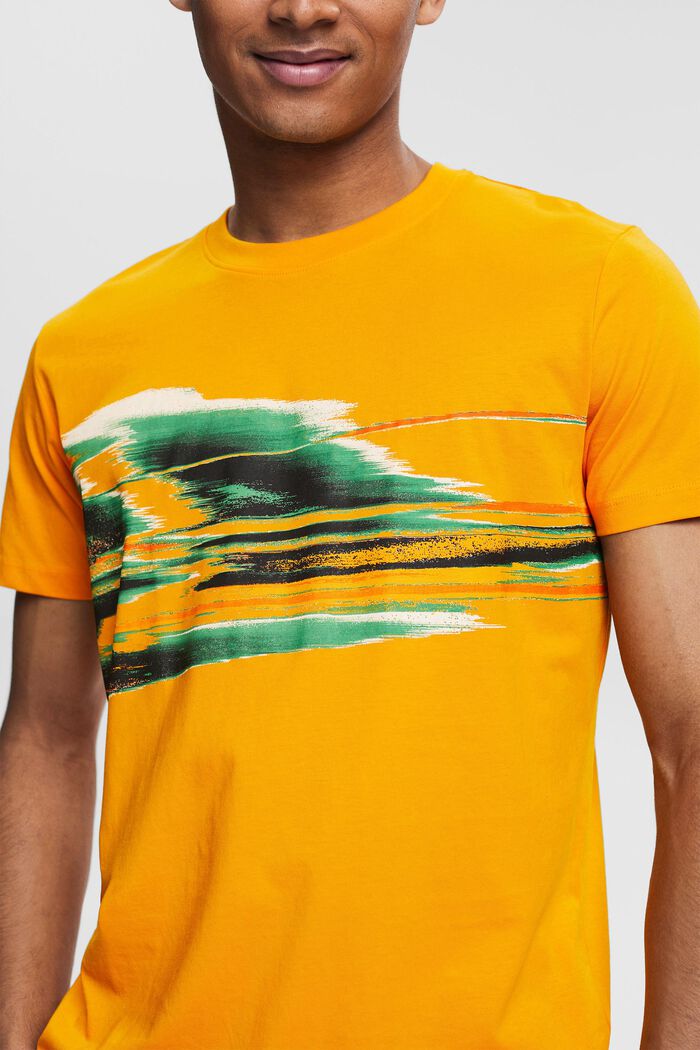 Jersey T-shirt with a print, SUNFLOWER YELLOW, detail image number 1