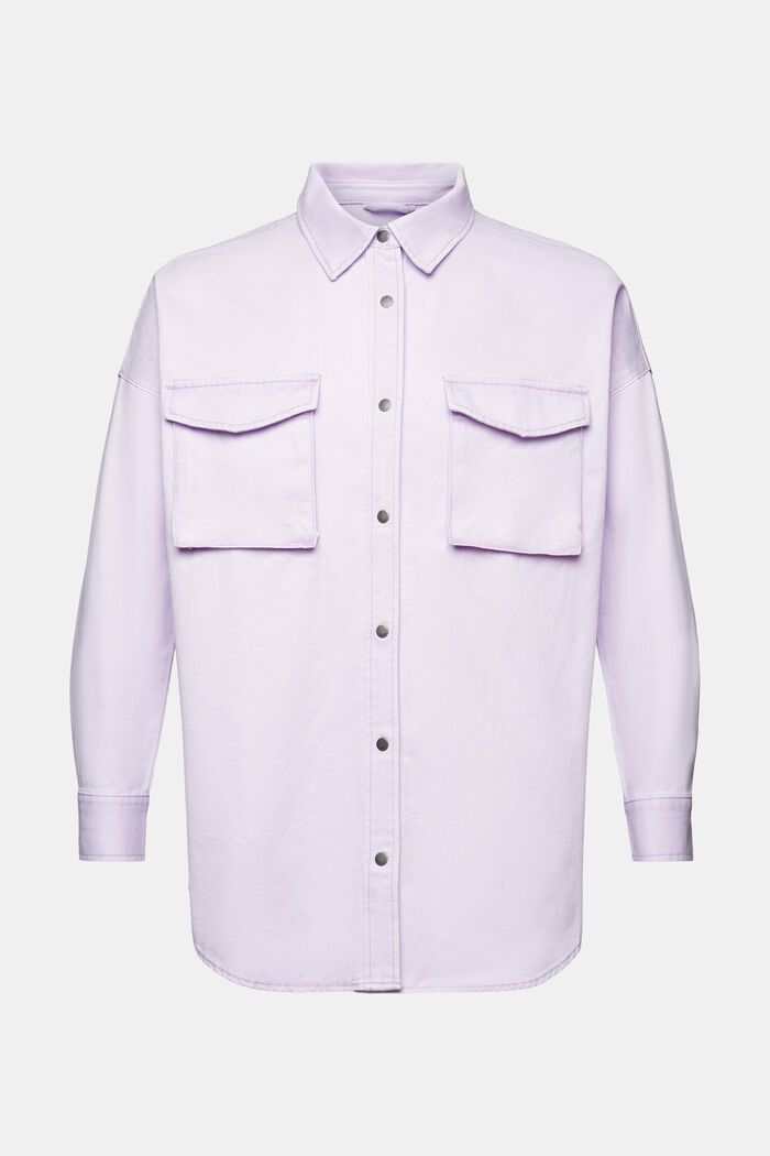 Long-Sleeve Shirt Blouse, LAVENDER, detail image number 7