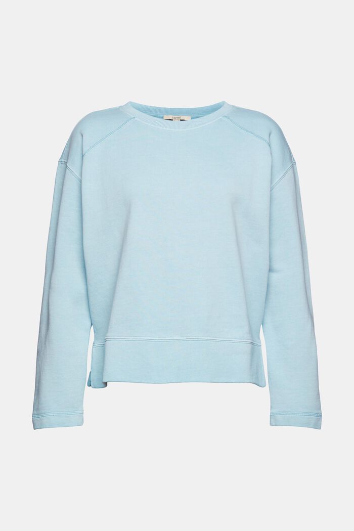 Pure cotton sweatshirt, GREY BLUE, detail image number 2