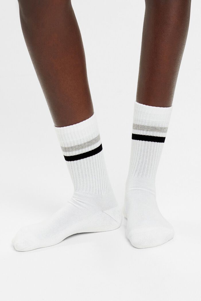 2-pack of athletic socks, organic cotton, SNOW WHITE, detail image number 2