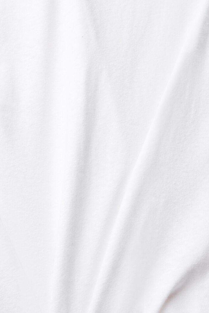 Made of blended linen: printed T-shirt , WHITE, detail image number 4