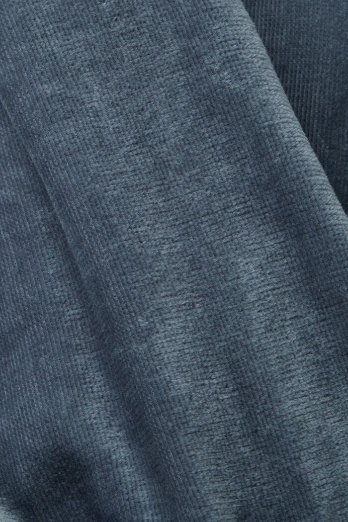 Suede bathrobe made of 100% cotton, GREY STEEL, detail image number 6