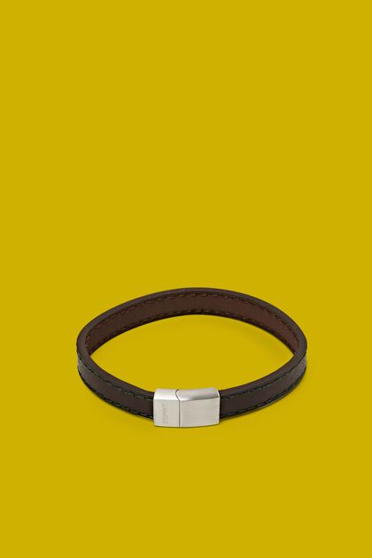 Faux leather bracelet with a magnetic clasp
