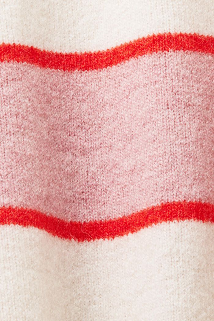 Striped Wool-Blend Jumper, CREAM BEIGE, detail image number 5
