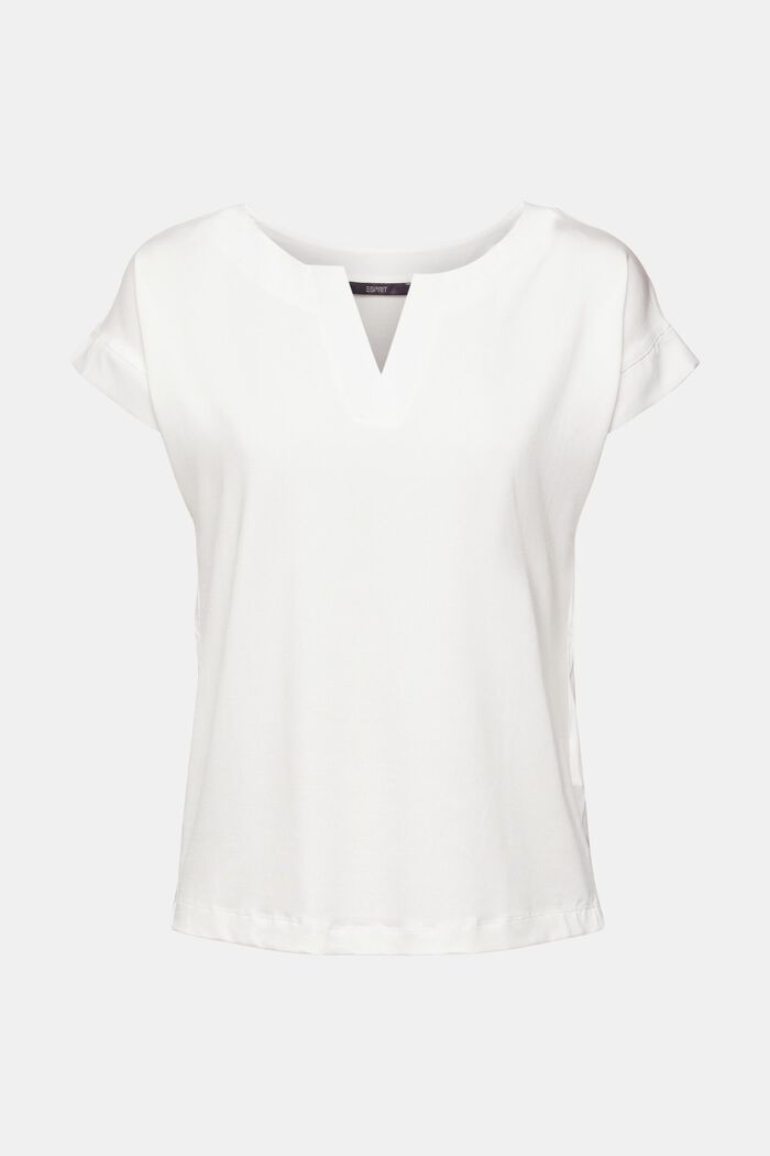 V-neck t-shirt, TENCEL™, OFF WHITE, detail image number 2