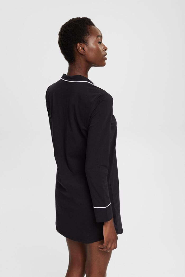 Jersey nightshirt, BLACK, detail image number 3