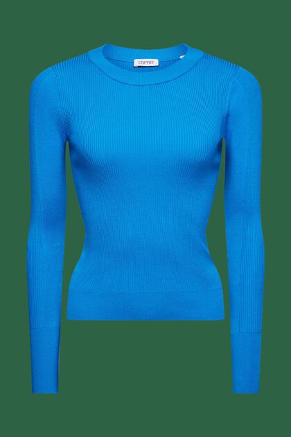 Rib-Knit Crewneck  Sweater