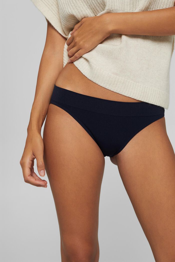 Recycled: soft, comfy hipster briefs, NAVY, detail image number 1