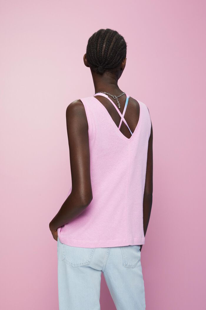 V-necked tank top, LILAC, detail image number 3