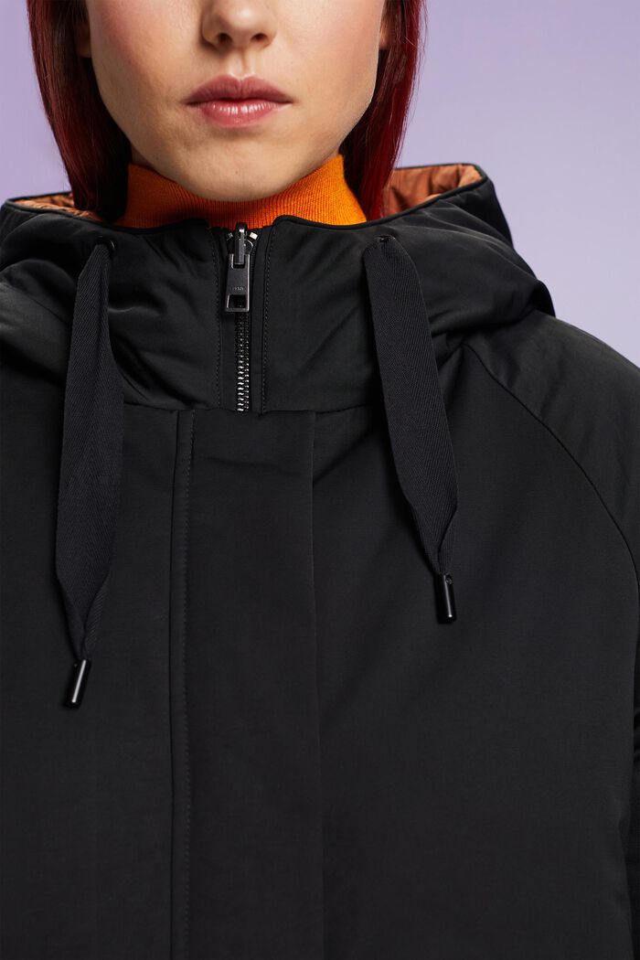 Reversible Puffer Coat, BLACK, detail image number 2