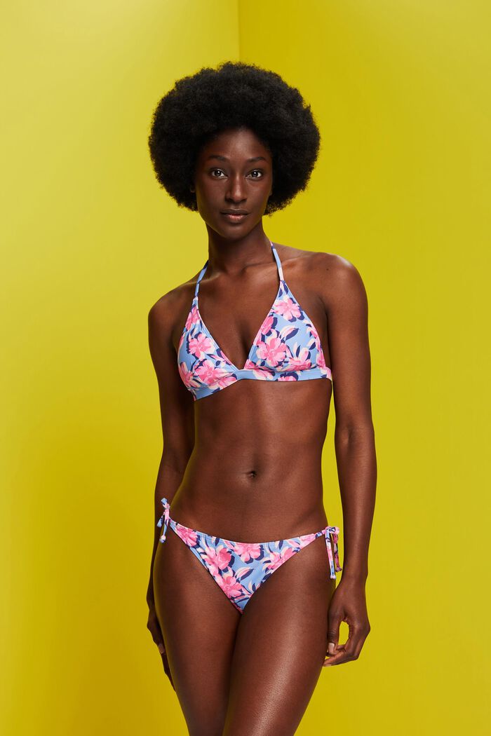 Recycled: bikini bottoms with side ties, LIGHT BLUE LAVENDER, detail image number 0