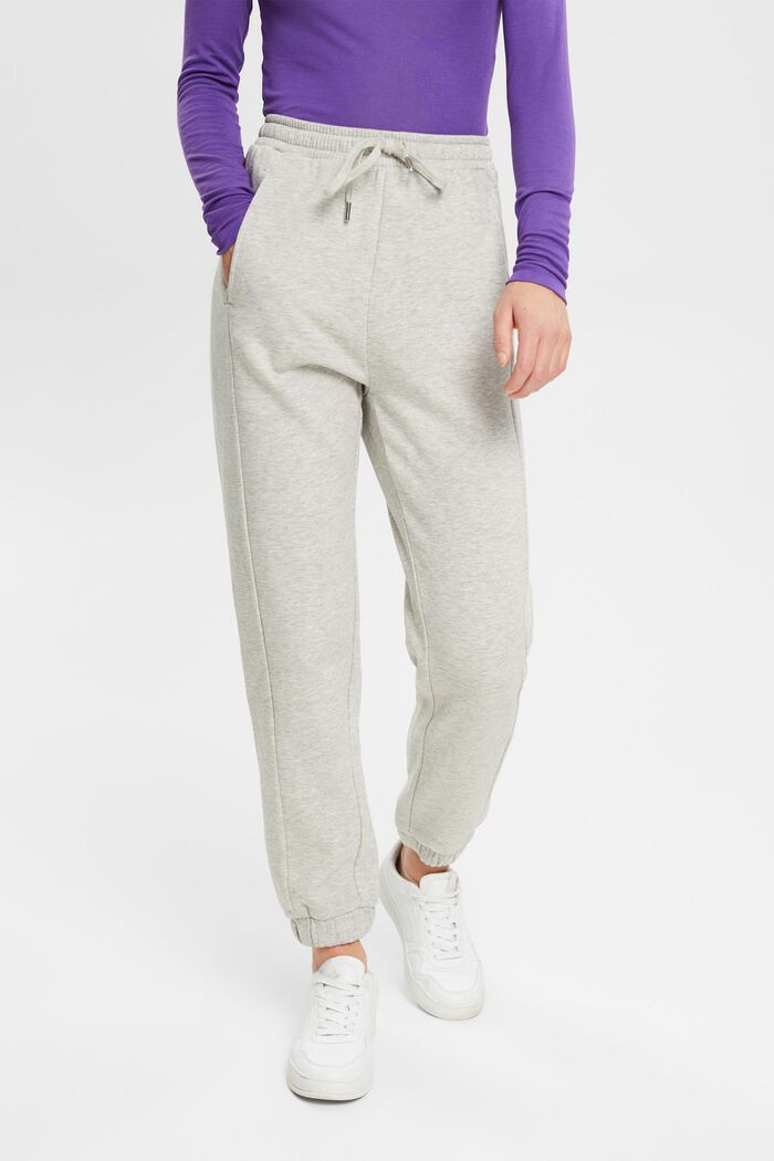 Joggers with drawstring waistband, LIGHT GREY, detail image number 0