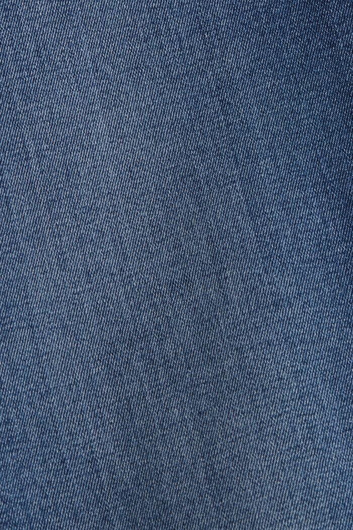 Super stretchy jeans with button fly, organic cotton, BLUE DARK WASHED, detail image number 4