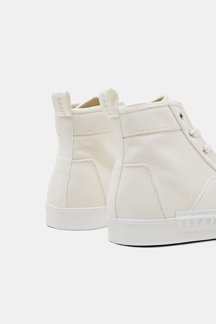 High-top canvas trainers, WHITE, detail image number 2