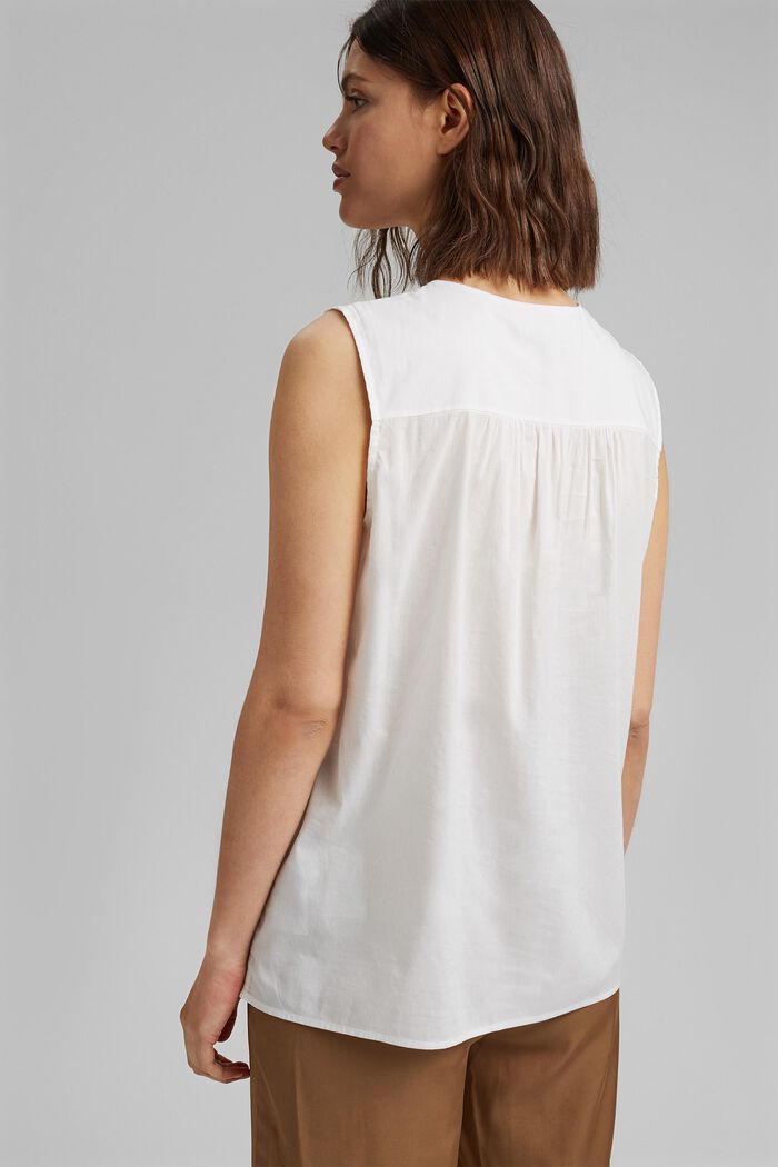 Blouse top with LENZING™ ECOVERO™, WHITE, detail image number 3
