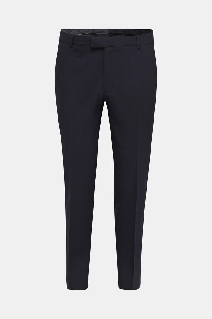 ACTIVE SUIT trousers made of blended wool, DARK BLUE, detail image number 0