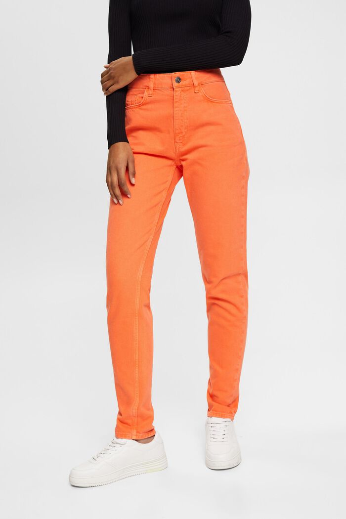 Mom fit twill trousers, ORANGE RED, detail image number 0