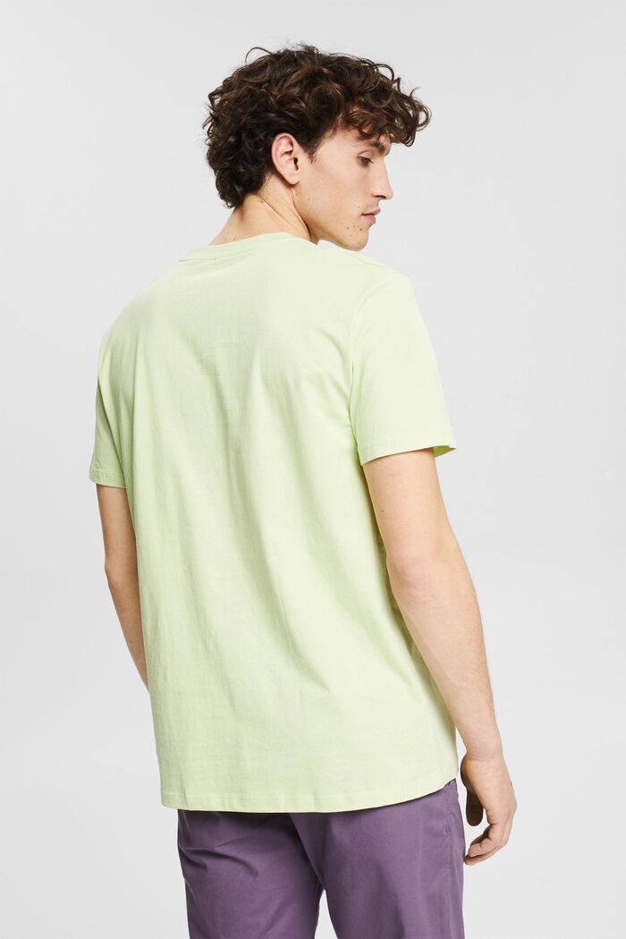 Jersey T-shirt with a logo print, LIGHT GREEN, detail image number 3
