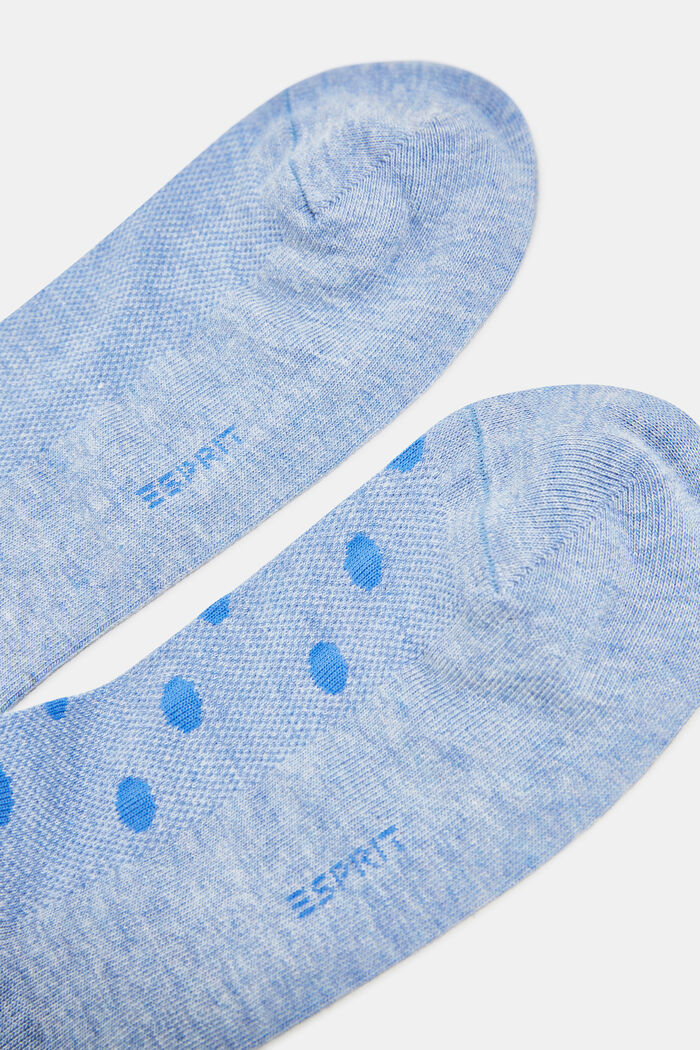 2-pack of trainer socks with mesh, organic cotton, LIGHT DENIM, detail image number 1