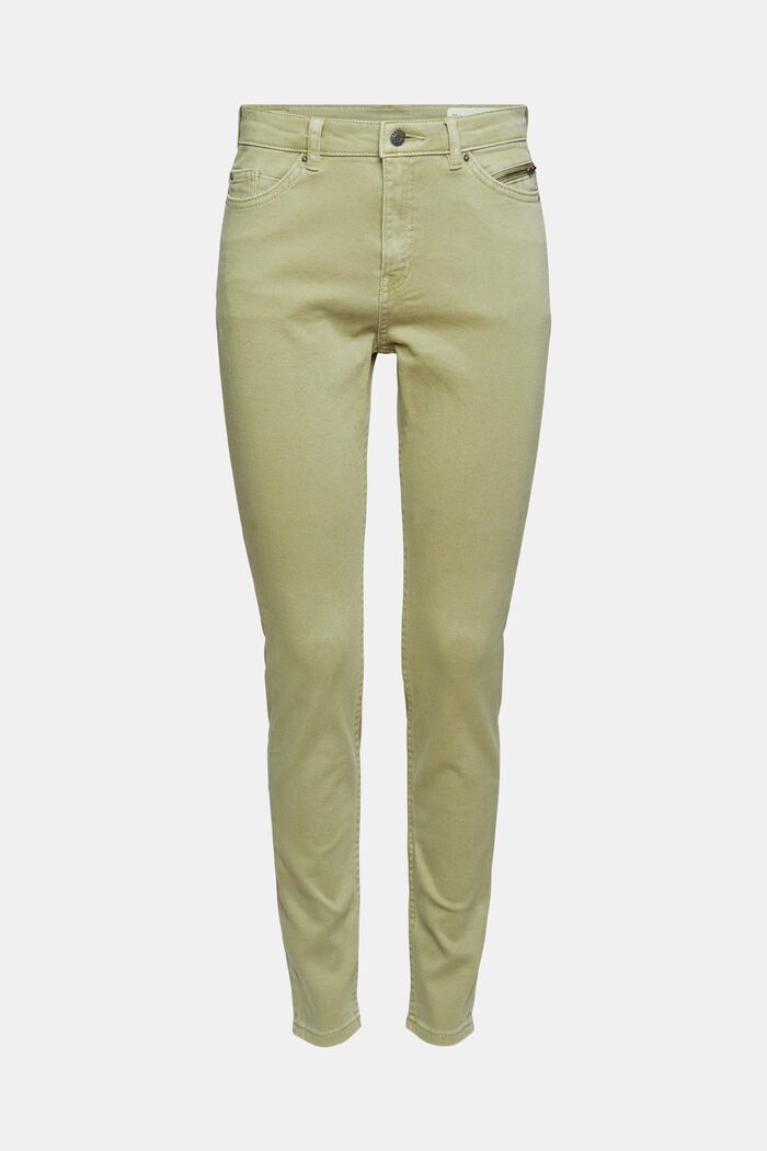 Stretch trousers with zip detail, LIGHT KHAKI, detail image number 2