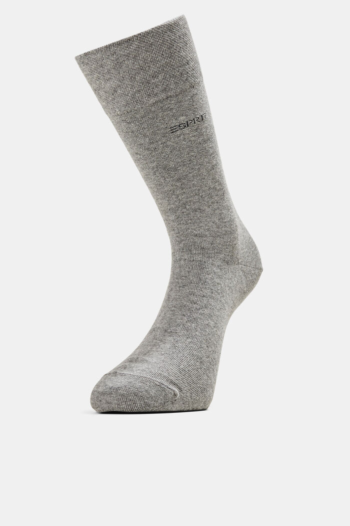 2-pack of socks , blended organic cotton, LIGHT GREY MELANGE, detail image number 0