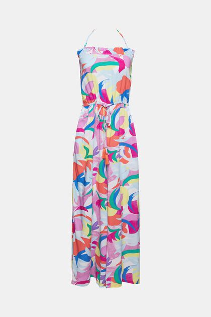 Colourfully patterned jumpsuit, LENZING™ ECOVERO™, VIOLET, overview