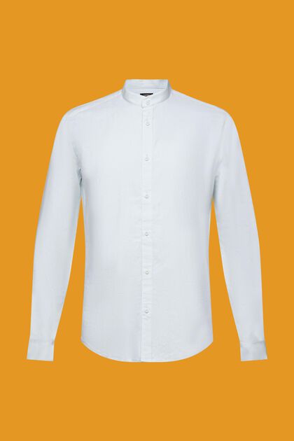 Slim fit shirt with band collar
