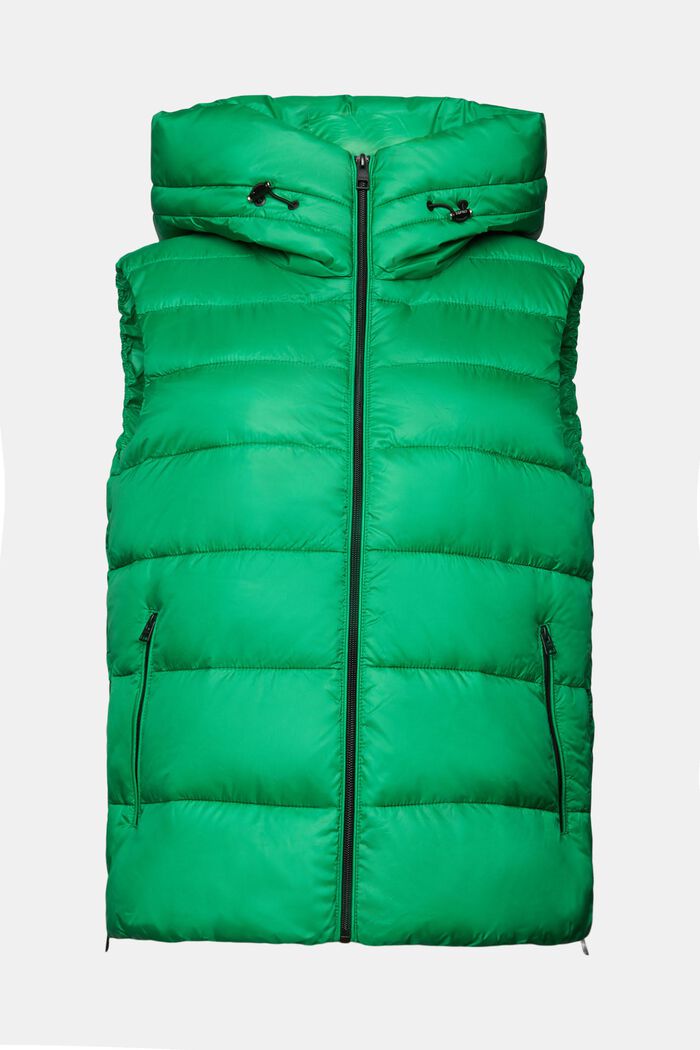 Recycled: quilted body warmer, GREEN, detail image number 6