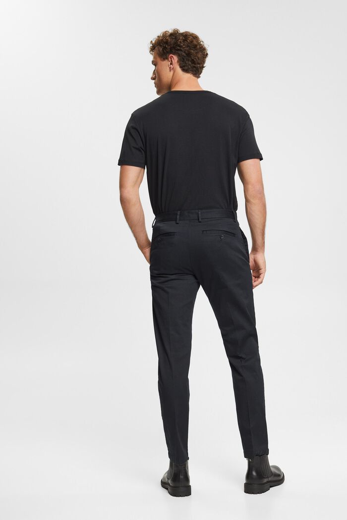Stretch cotton chinos, BLACK, detail image number 3