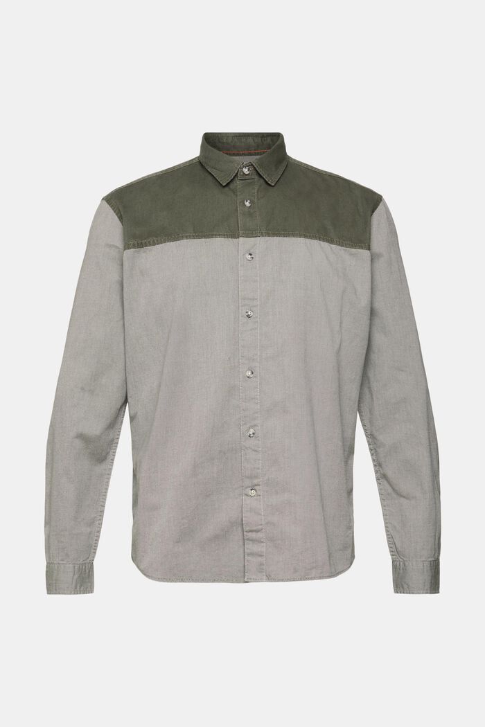 Sustainable cotton two-tone shirt
