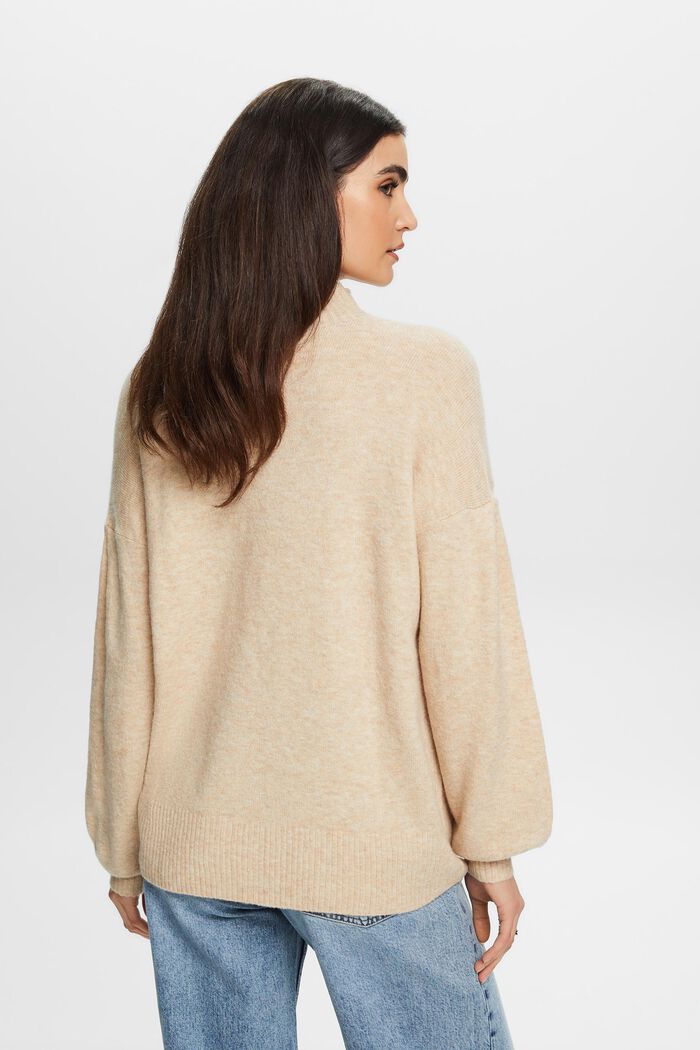 Mockneck Sweater, SAND, detail image number 3