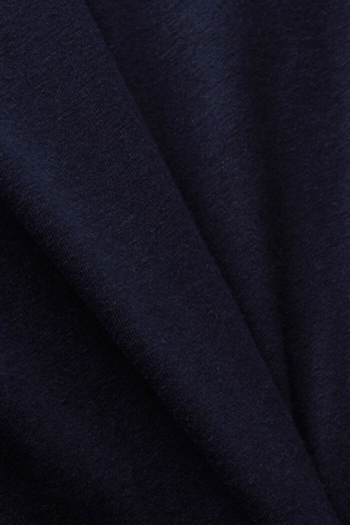 Jersey polo, cotton-linen blend, NAVY, detail image number 5