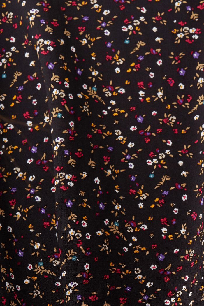 Floral V-neck blouse, LENZING™ ECOVERO™, BLACK, detail image number 5