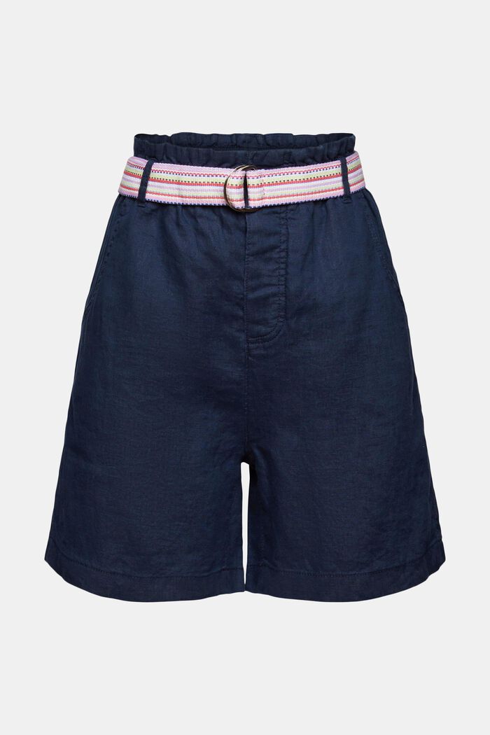 Linen shorts with belt