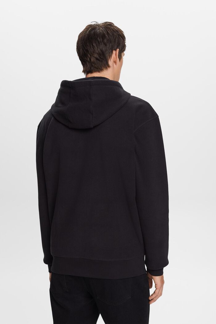 Hooded Fleece Sweatshirt, BLACK, detail image number 3