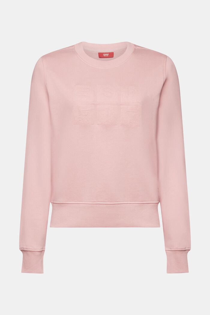 ESPRIT - Embroidered logo sweatshirt, organic cotton at our online shop