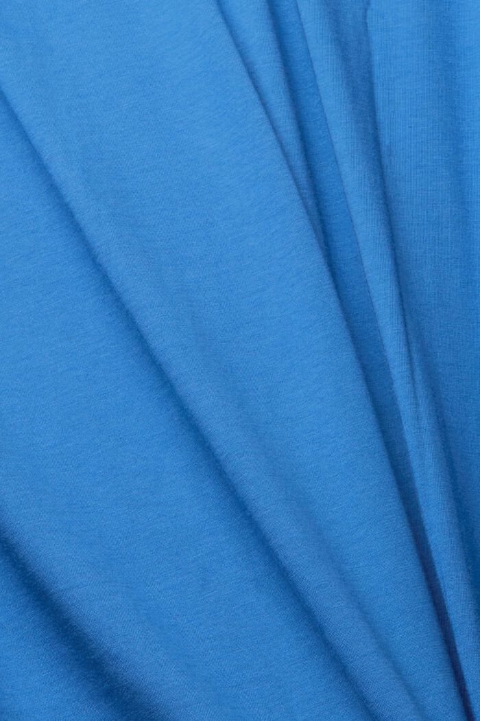 V-neck t-shirt of sustainable cotton, BLUE, detail image number 1